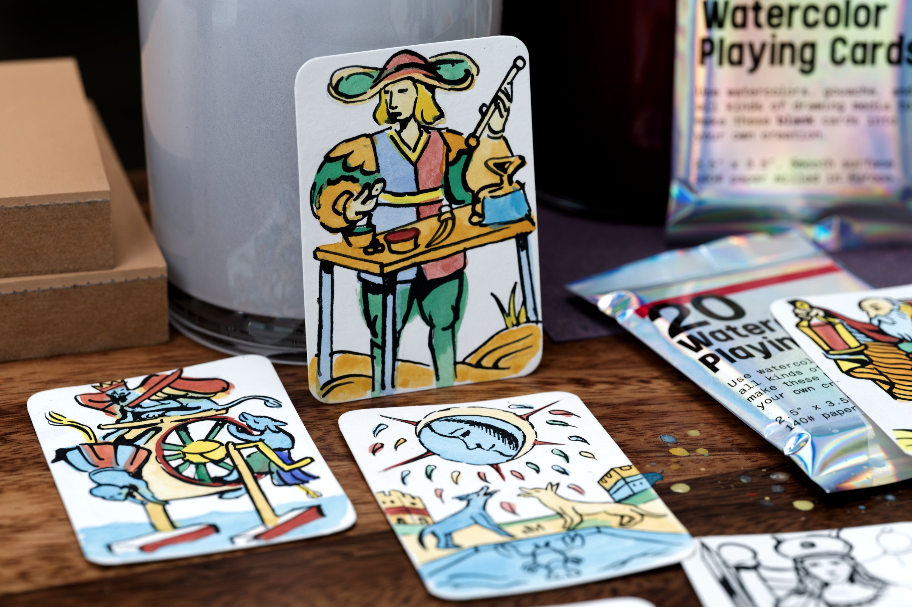 Watercolor Playing Cards, Pack of 20