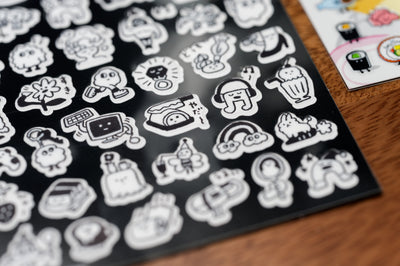 Margin Scribbles Sticker Sheet