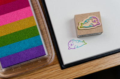 Happy Seal Rubber Stamp, 1"