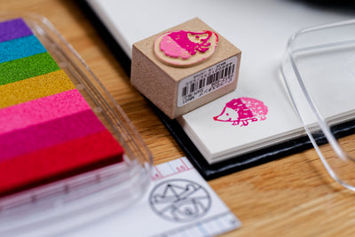 Hedgehog Rubber Stamp, 1"
