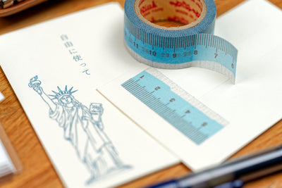 Centimeter Washi Tape, Blue/Grey