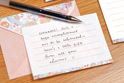 Botanical Note + Envelope Set, Peach