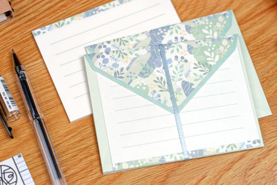Botanical Note + Envelope Set, Peach