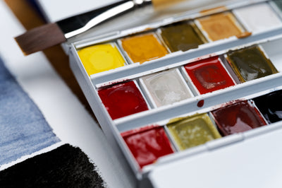CfM Watercolor Half Pan, Blue Ridge Violet Hematite