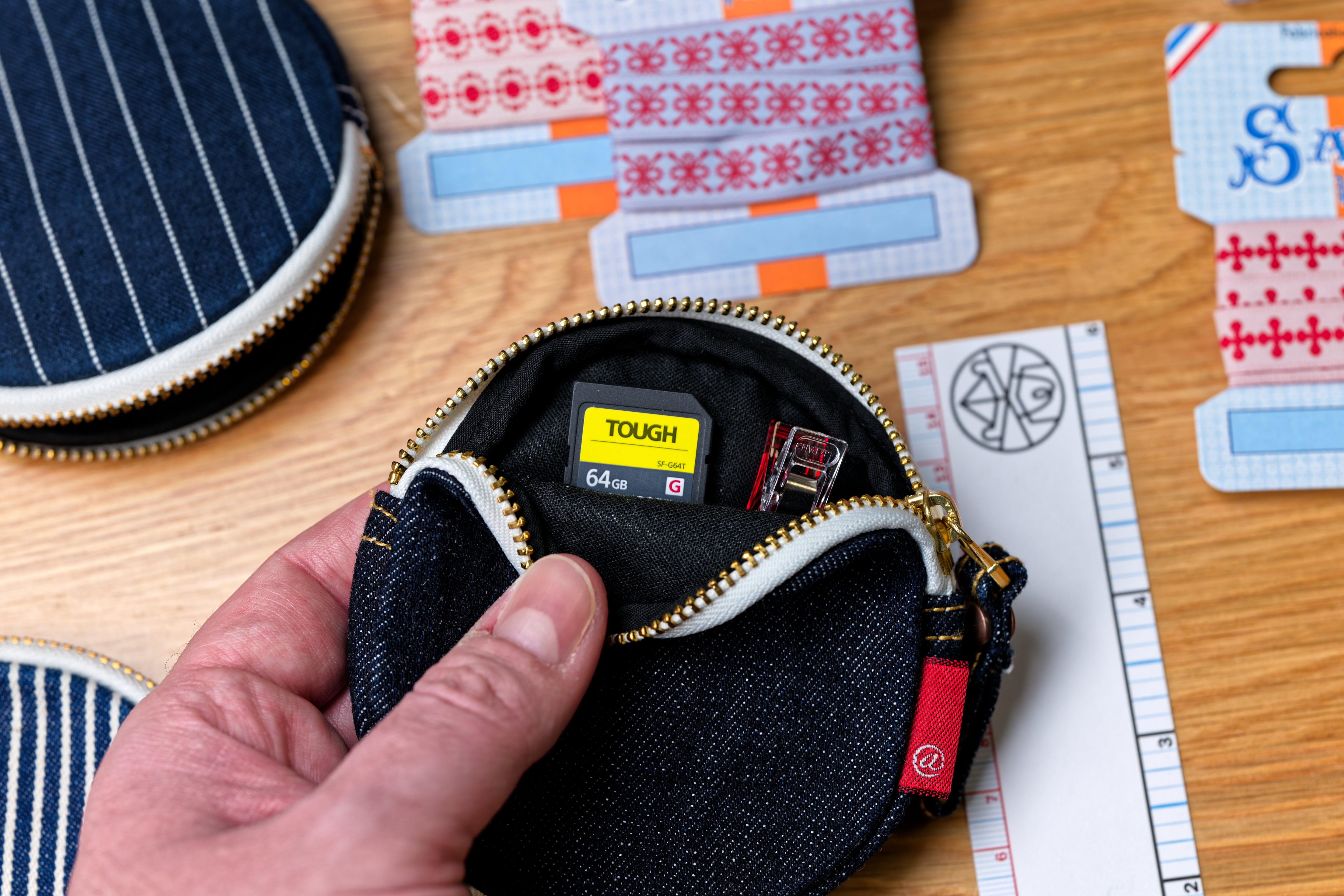 Mini Denim Pouch