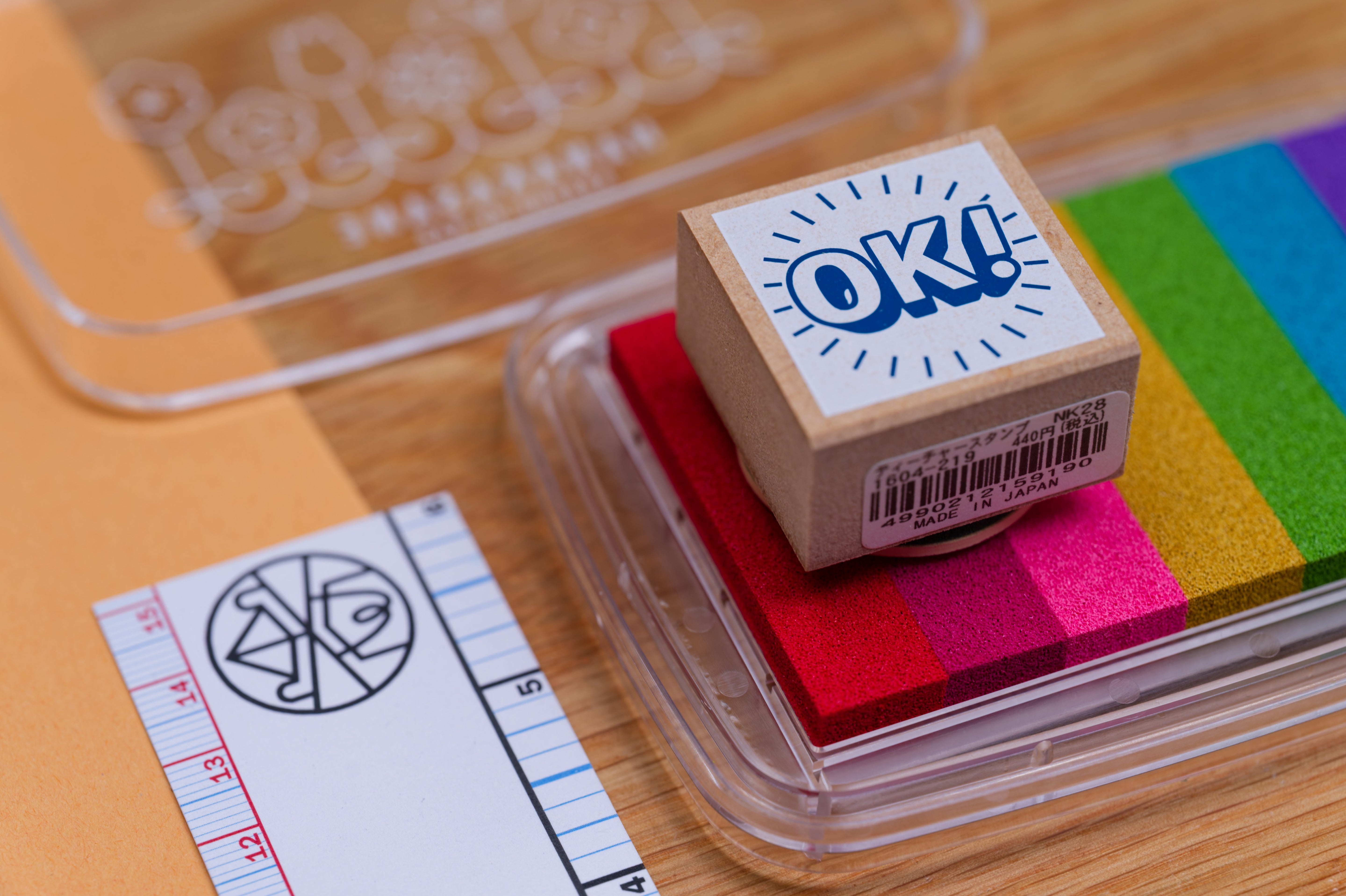 'OK!' Rubber Stamp, 1.25"