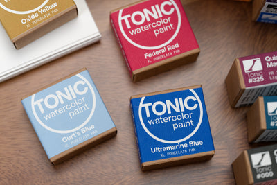 Tonic Watercolor, Porcelain Pans, Complete Set of 21