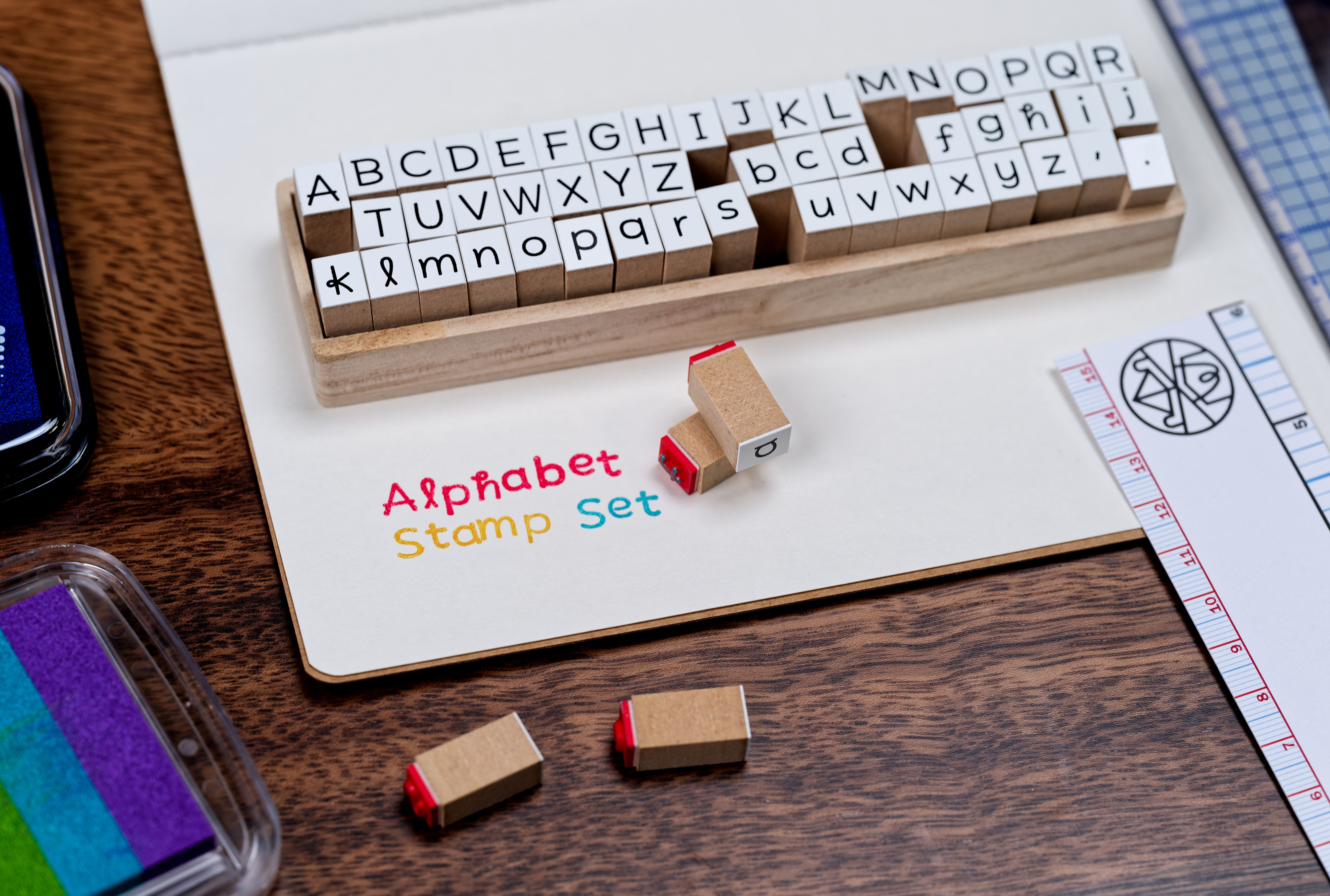 Alphabet Stamp Set, Rounded Sans Serif (54 Pieces)