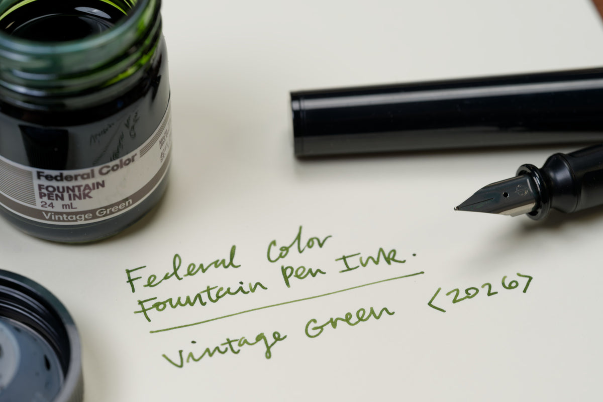 Federal Fountain Pen Ink, 24 mL, Vintage Green