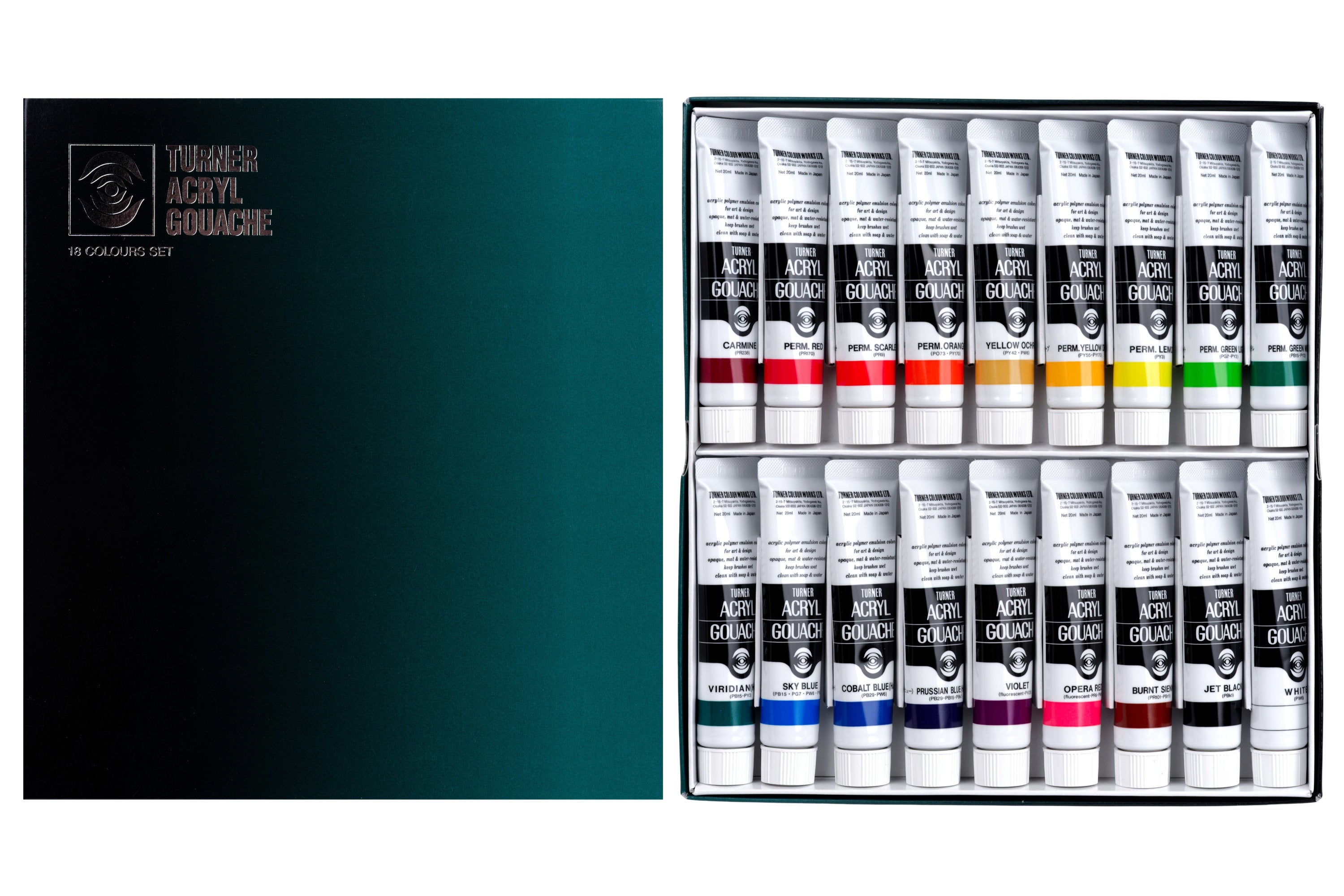 Turner Acryl Gouache, Set of 18