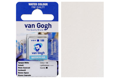Van Gogh Watercolor Half Pan, #106 Opaque White