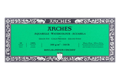 Arches Watercolor Paper Block, Cold Press, 3.9" x 9.8"