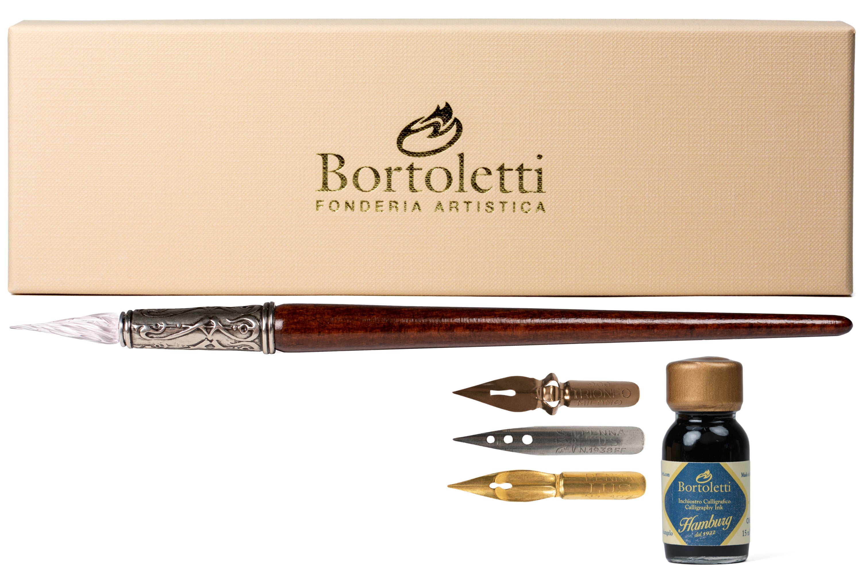 Murano Pale Blush Glass Pen Set