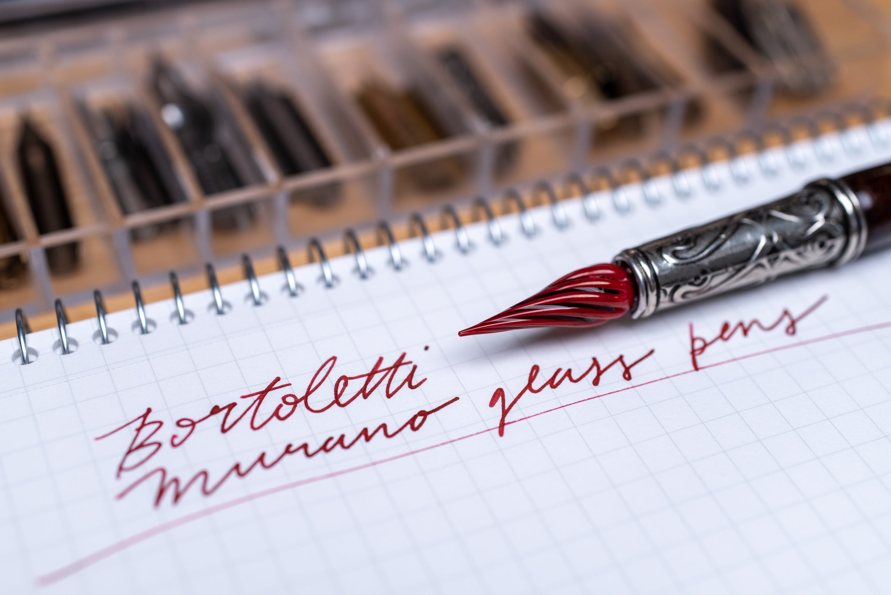 Orseolo Glass Pen Set, Red