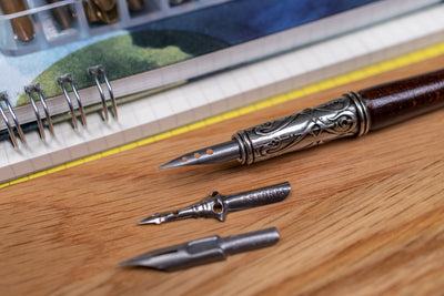 Murano Blue Glass Pen Set