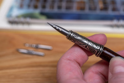 Murano Blue Glass Pen Set