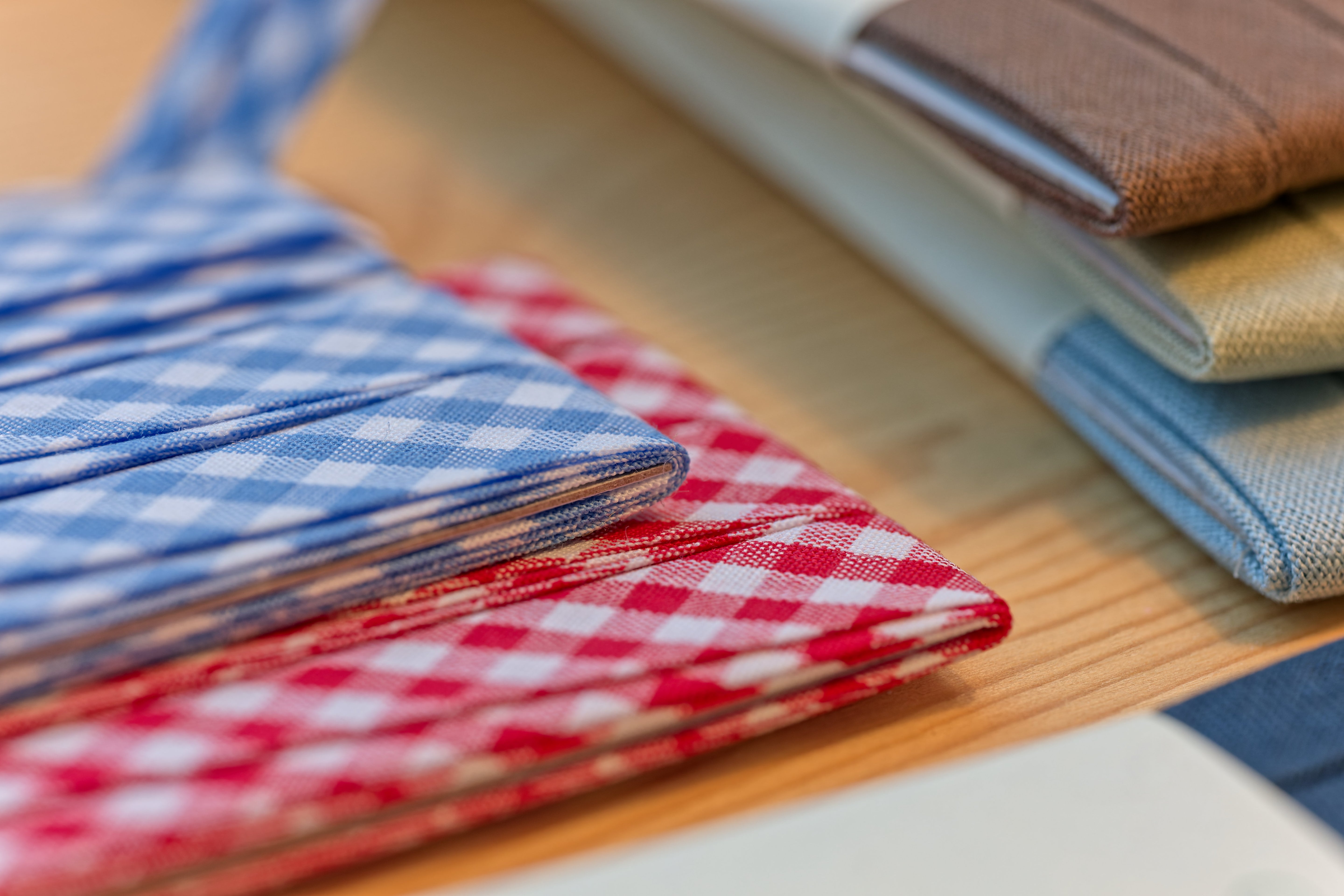 Single-Fold Bias Tape, Blue Gingham