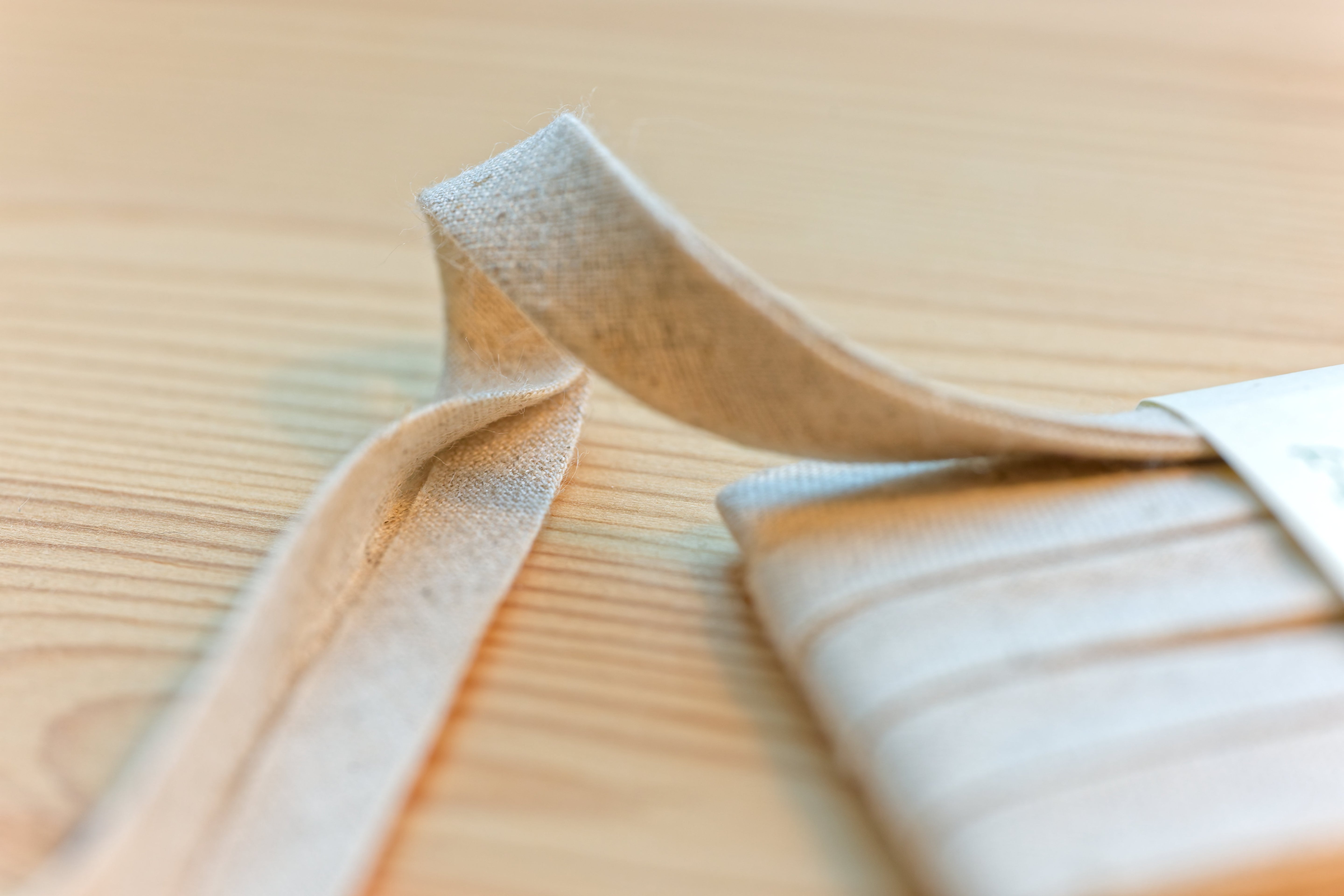 Linen-Blend Bias Tape, Moss Green