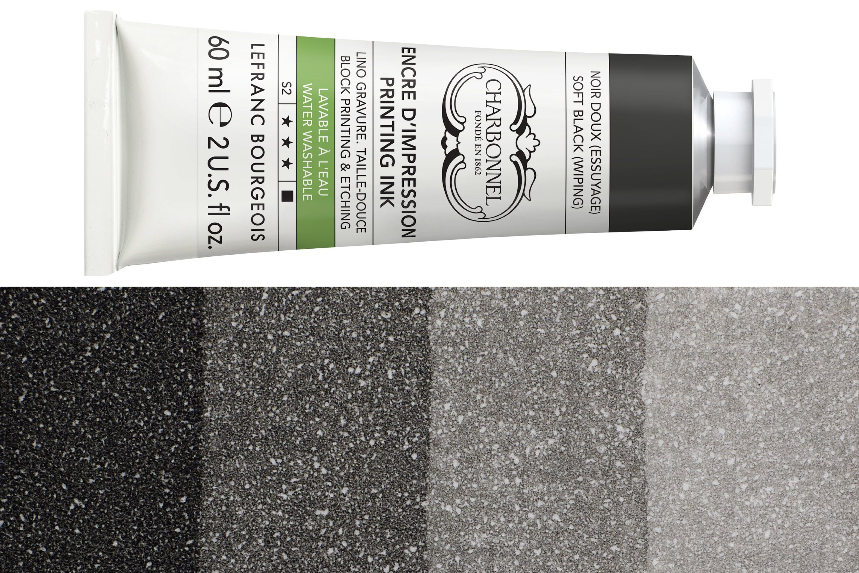 Water-Washable Oil-Based Printmaking Ink, Soft Black