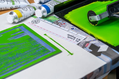 Water-Washable Oil-Based Printmaking Ink, 4 Essential Tubes