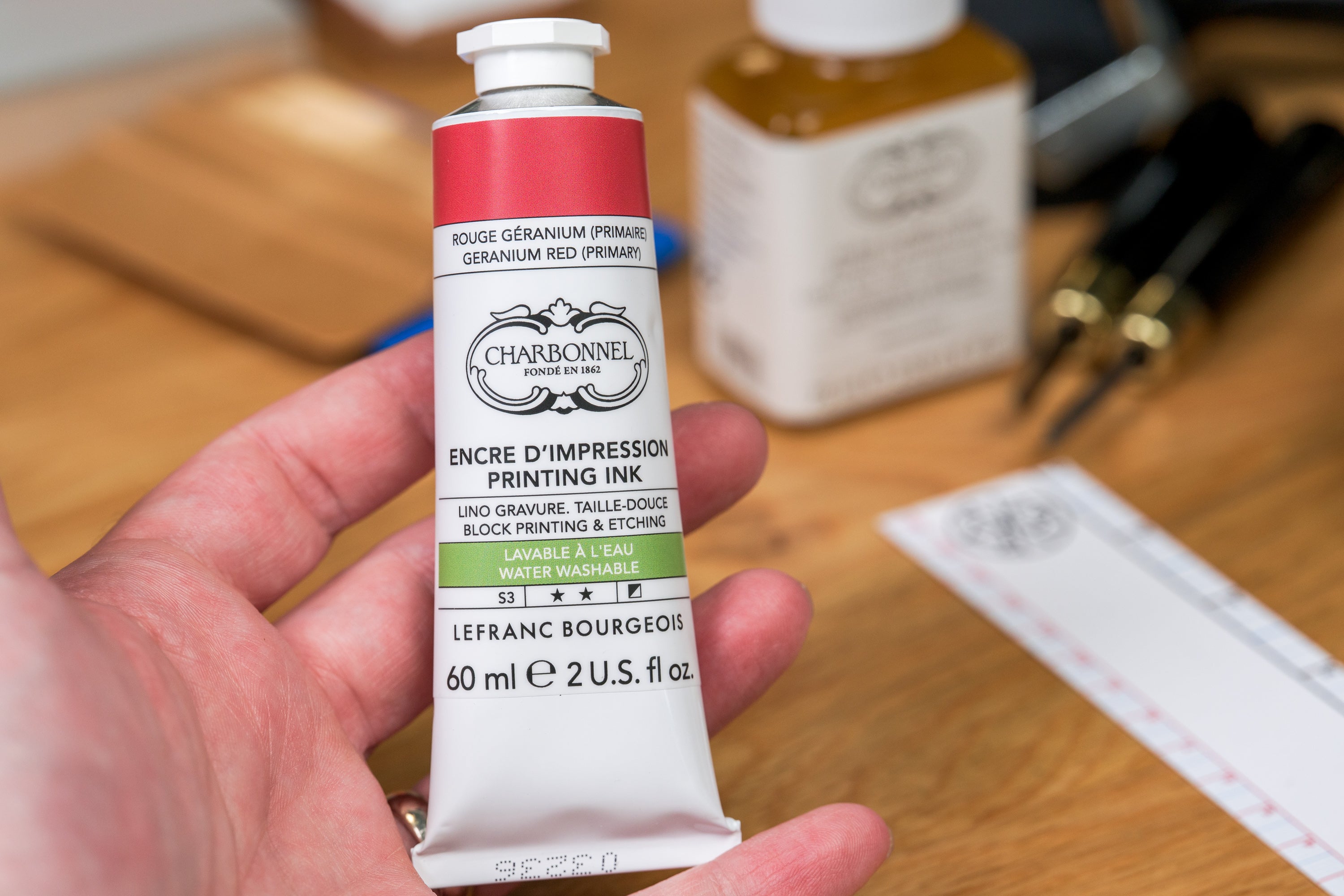 Water-Washable Oil-Based Printmaking Ink, Yellow Ochre