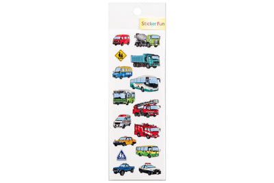 Glitter-Glue Sticker Sheet, Transportation