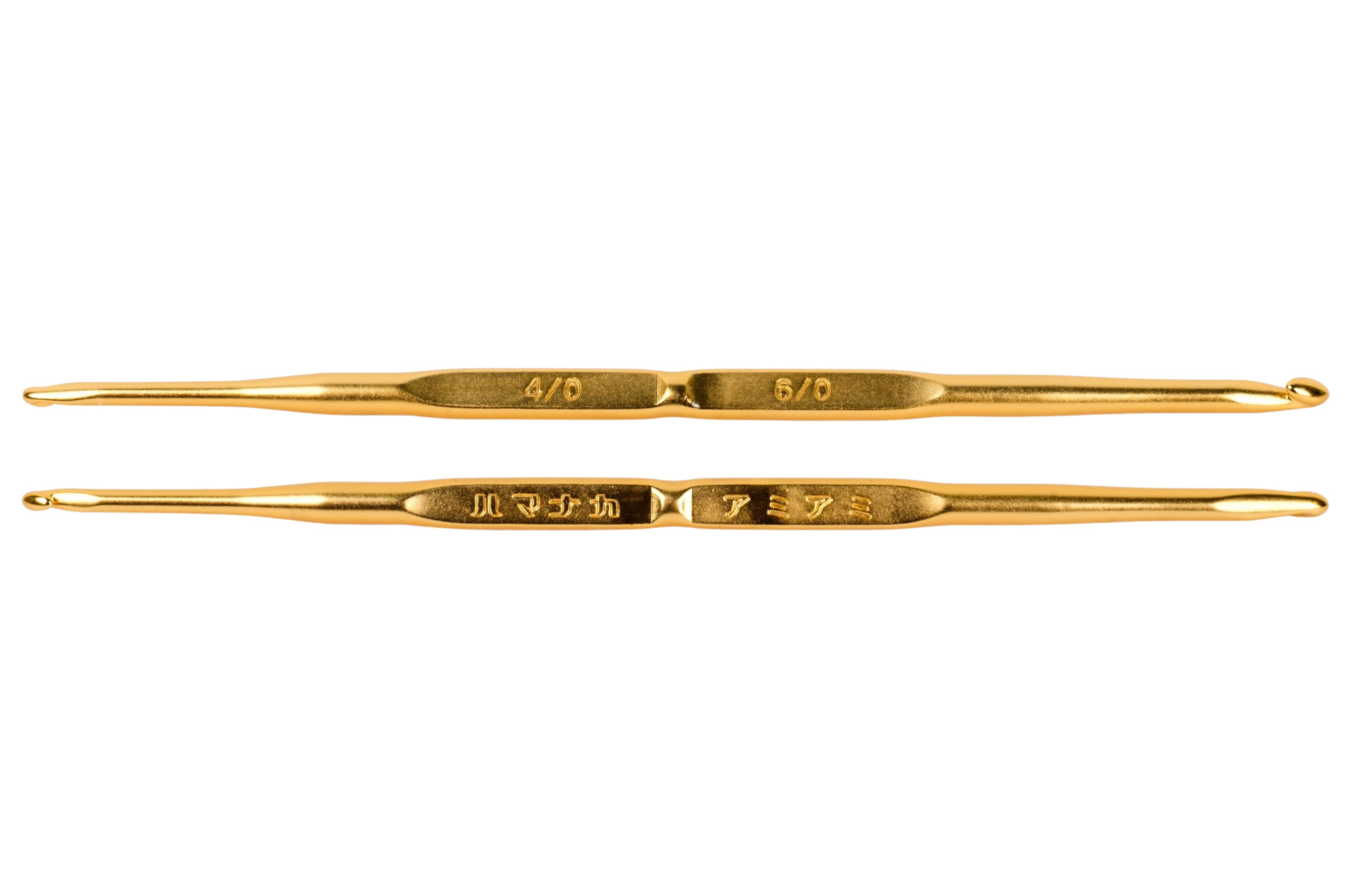 Double-Ended Crochet Hook, Glossy Gold