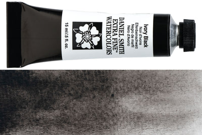 Daniel Smith Extra Fine Watercolor, 15 mL, Ivory Black