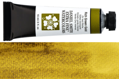 Daniel Smith Extra Fine Watercolor, 15 mL, Rich Green Gold