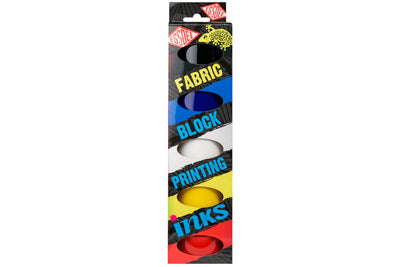 Fabric Block Printing Inks, Set of 5