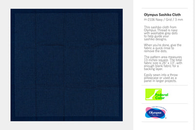 Olympus Sashiko Cloth, Water-Erasable Dot Grid