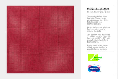 Olympus Sashiko Cloth, Water-Erasable Dot Grid