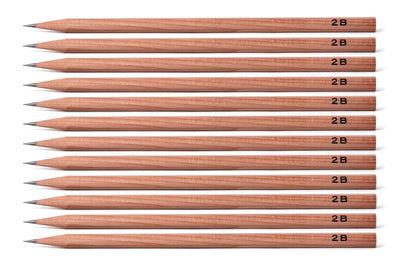 Kitaboshi Cedar Pencils, 2B, Set of 12