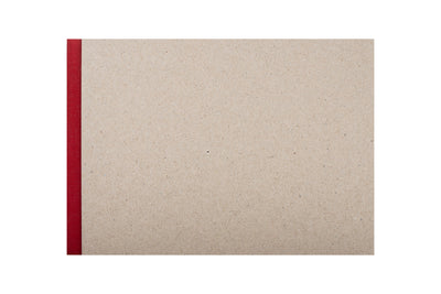 K&P Pasteboard Sketchbook, A5 Landscape, Red Spine