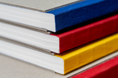 K&P Pasteboard Sketchbook, A5 Portrait, Yellow Spine