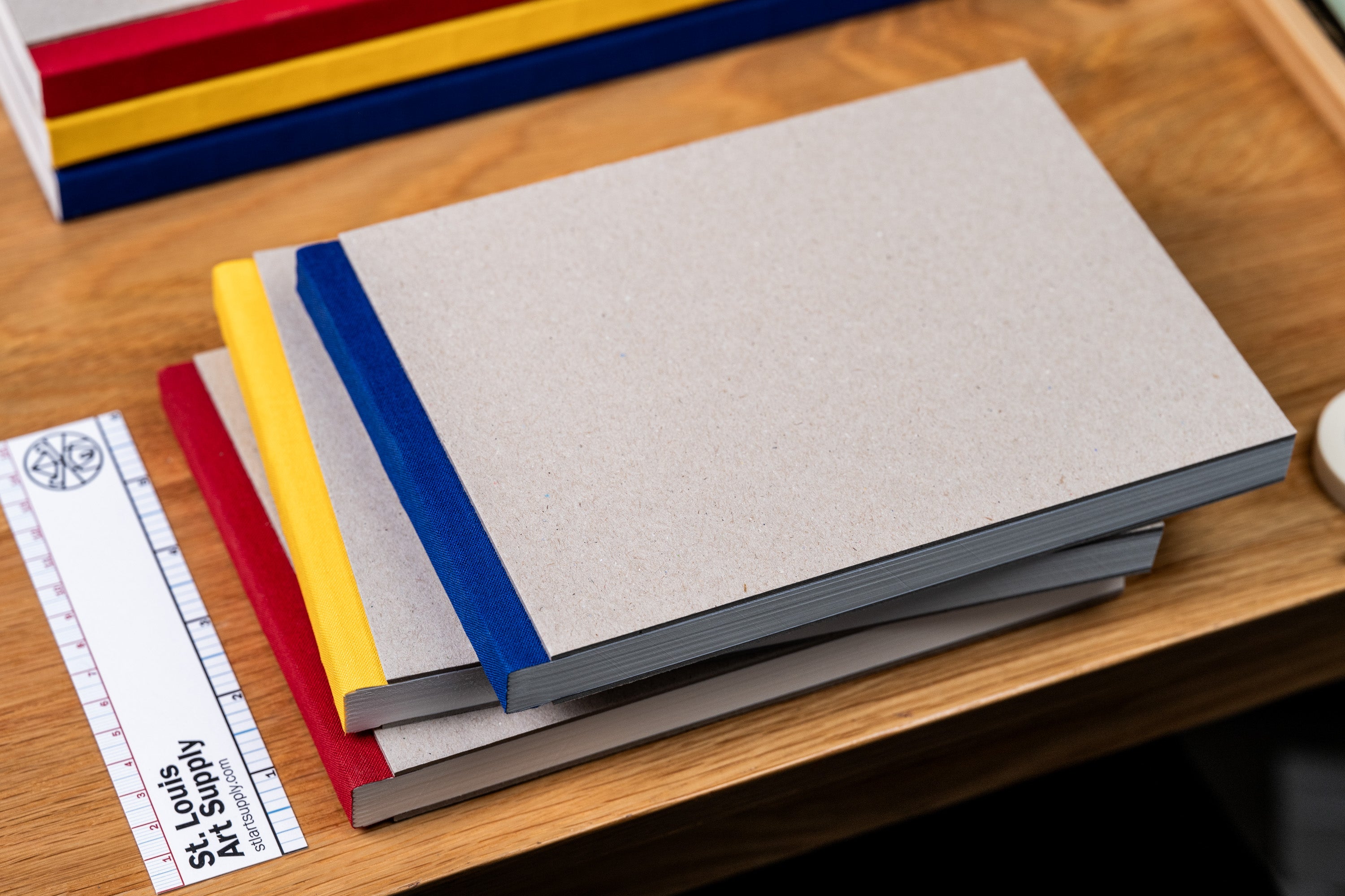 K&P Pasteboard Sketchbook, A5 Landscape, Yellow Spine