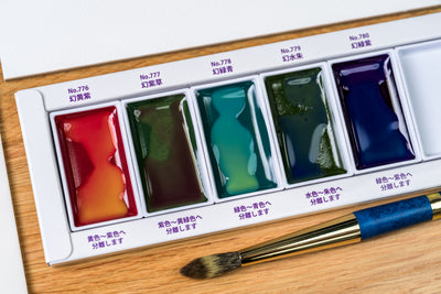 Gansai Tambi Granulating Colors, Five-Color Set #2