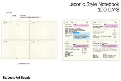 Laconic Style Notebook: 100 Days