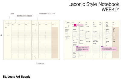 Laconic Style Notebook: Weekly
