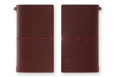 Traveler's Notebook Starter Set, Regular Size, Limited Edition Red Leather