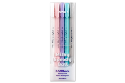 Milky Speedy Ball Pens, Set of 5