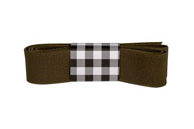 1" Elastic Webbing By The Yard, Military Green
