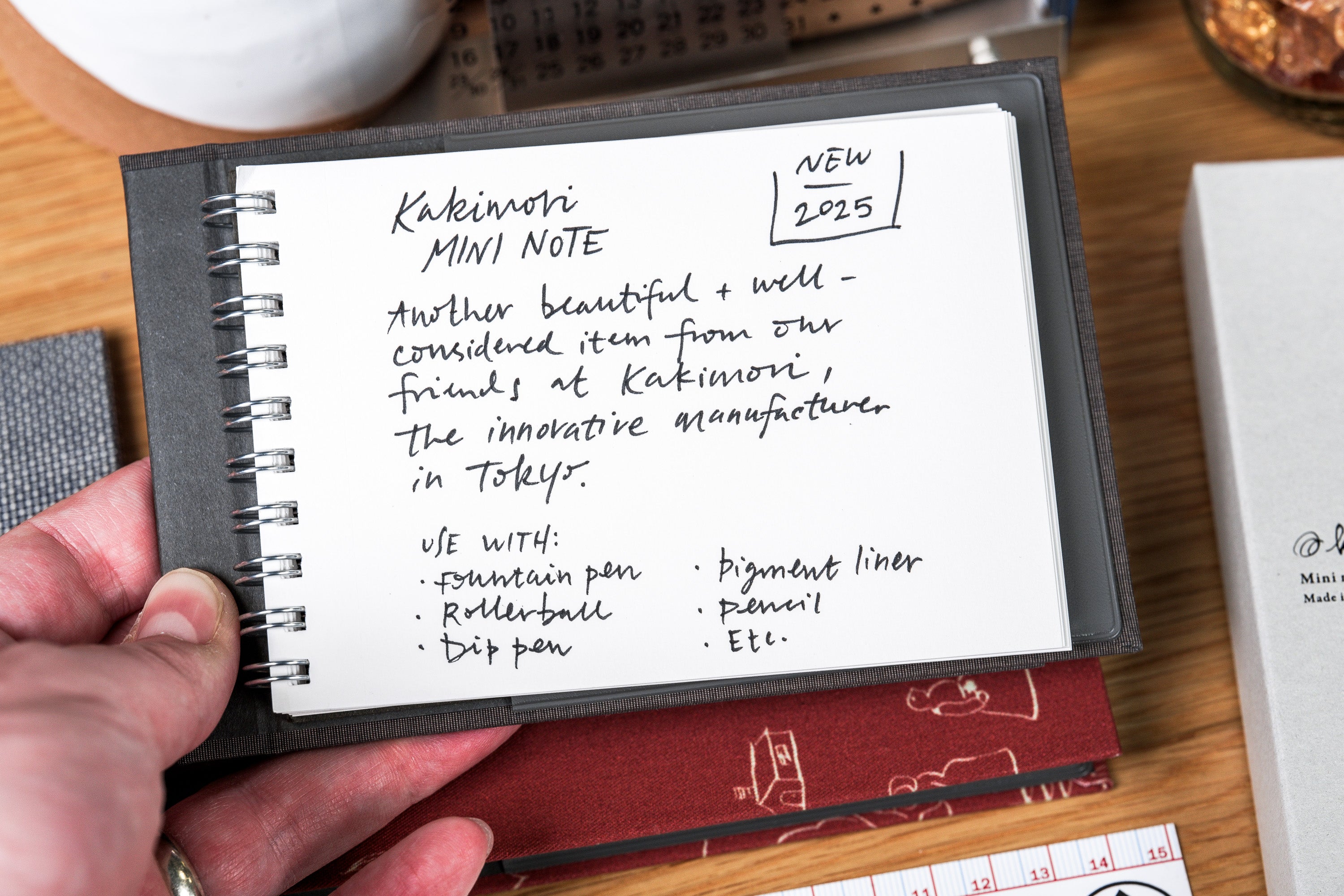 Kakimori Mini Note Cover, Palmehuset Red