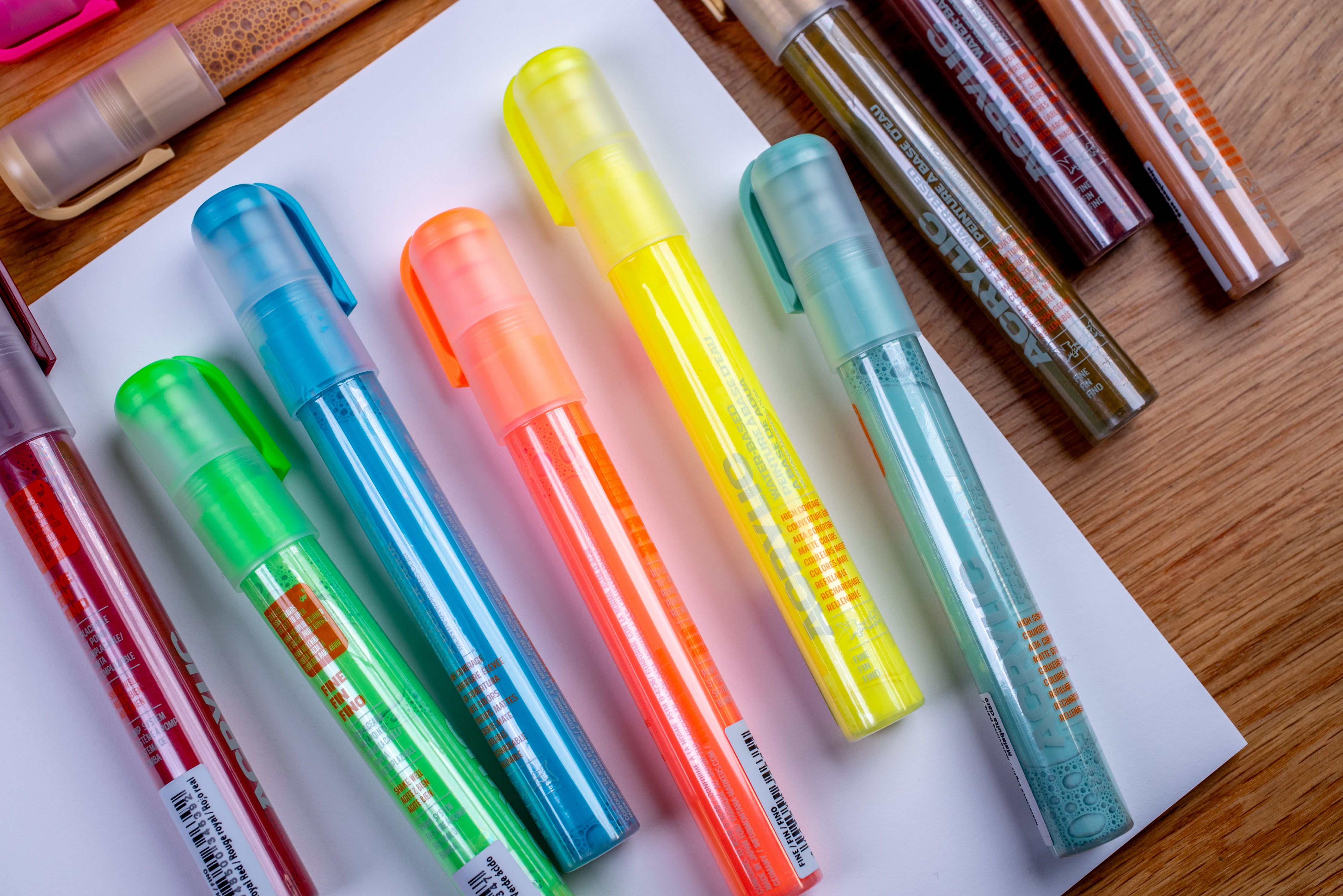 Montana Acrylic Paint Markers, Fluorescent Set of 6
