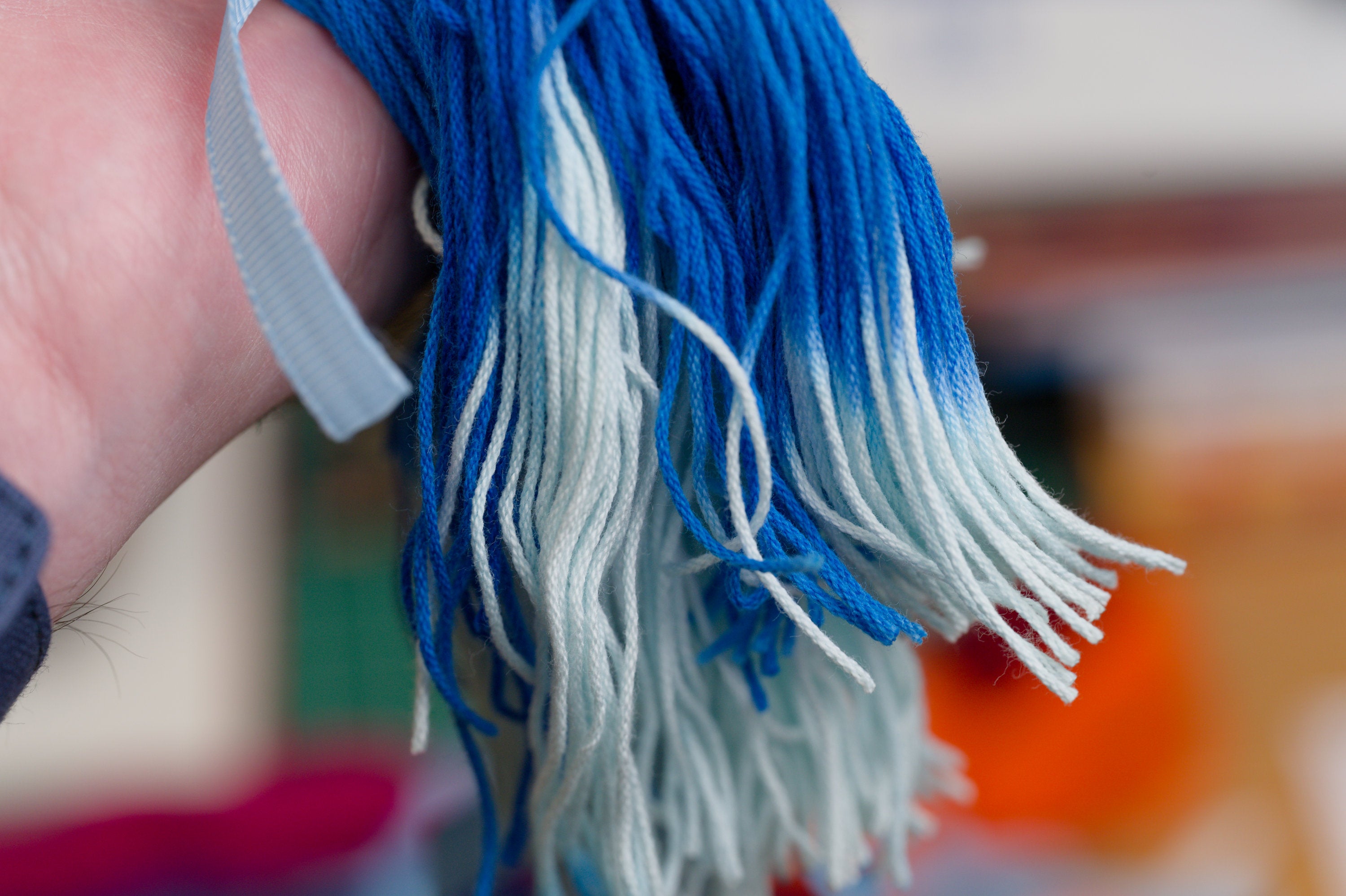 XL Hand-Dyed Sashiko Skein, #201 Brushfire