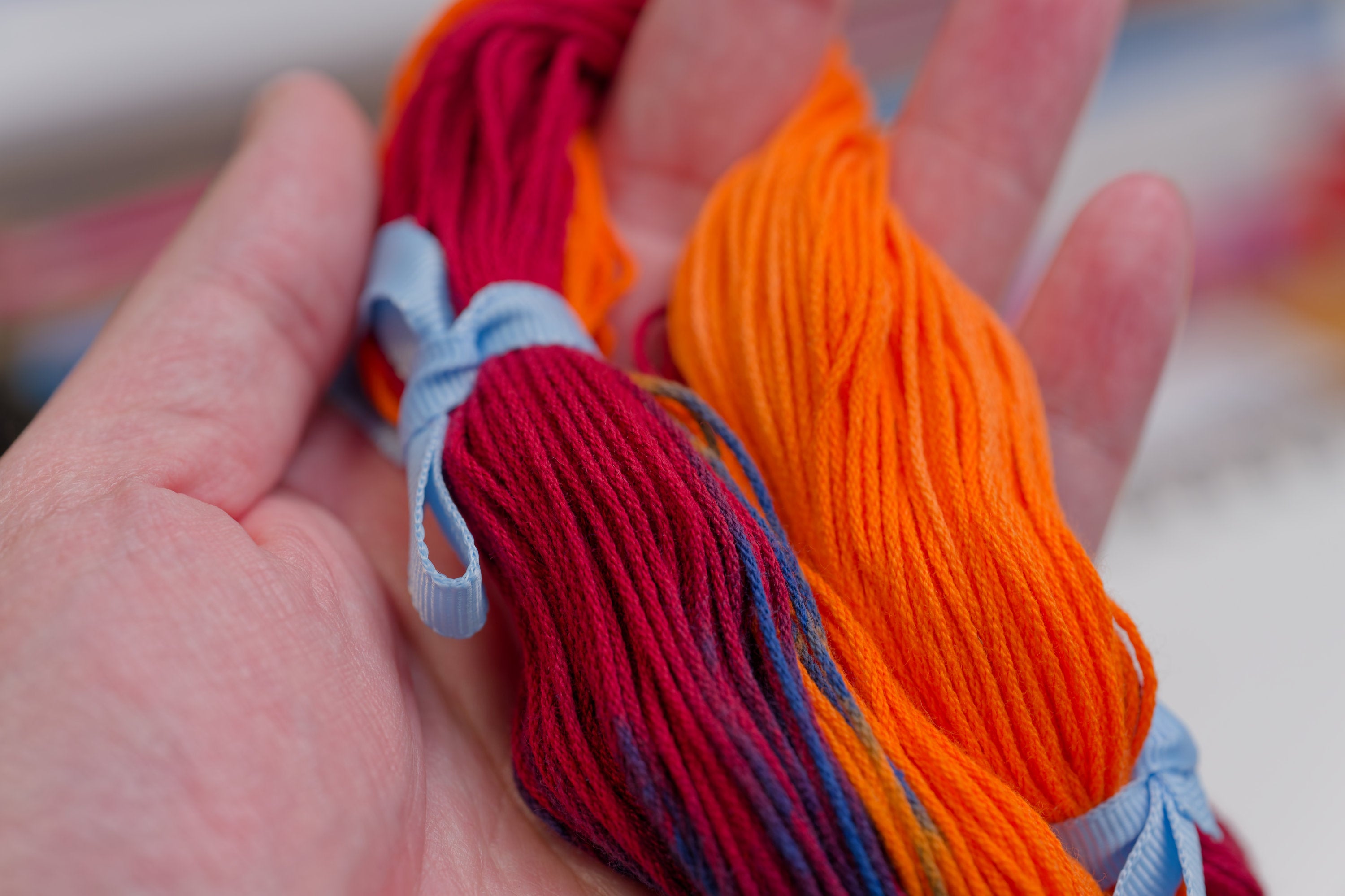 XL Hand-Dyed Sashiko Skein, #204 Cool Meadow