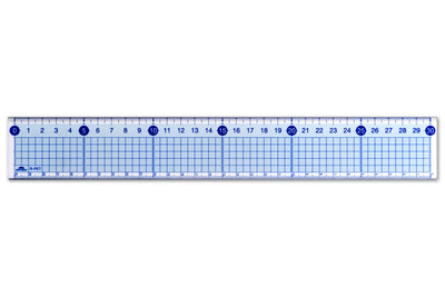 Grid Ruler with Metal Cutting Edge, 30 cm