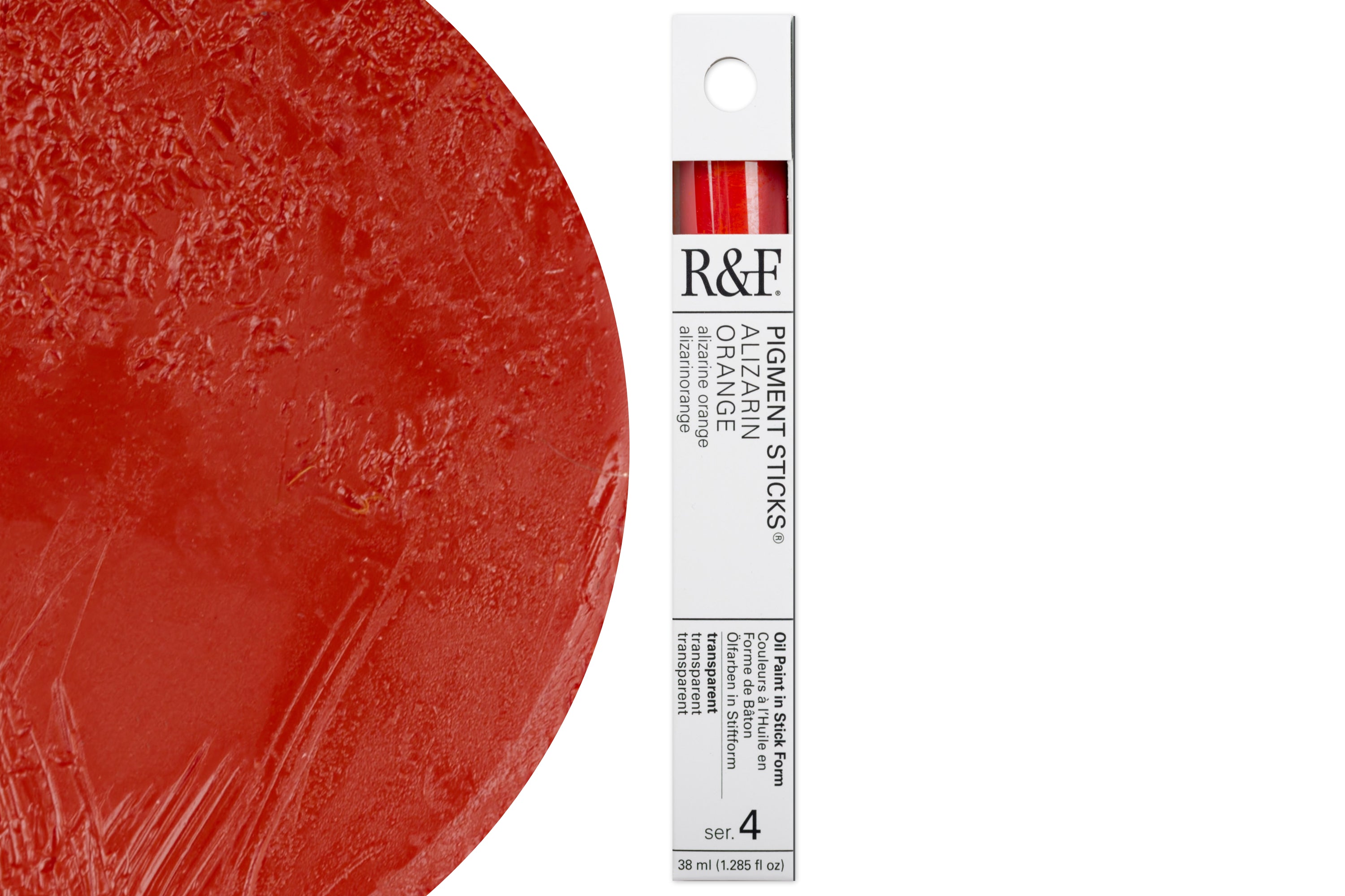 R&F Pigment Stick, Alizarin Orange, 38 mL
