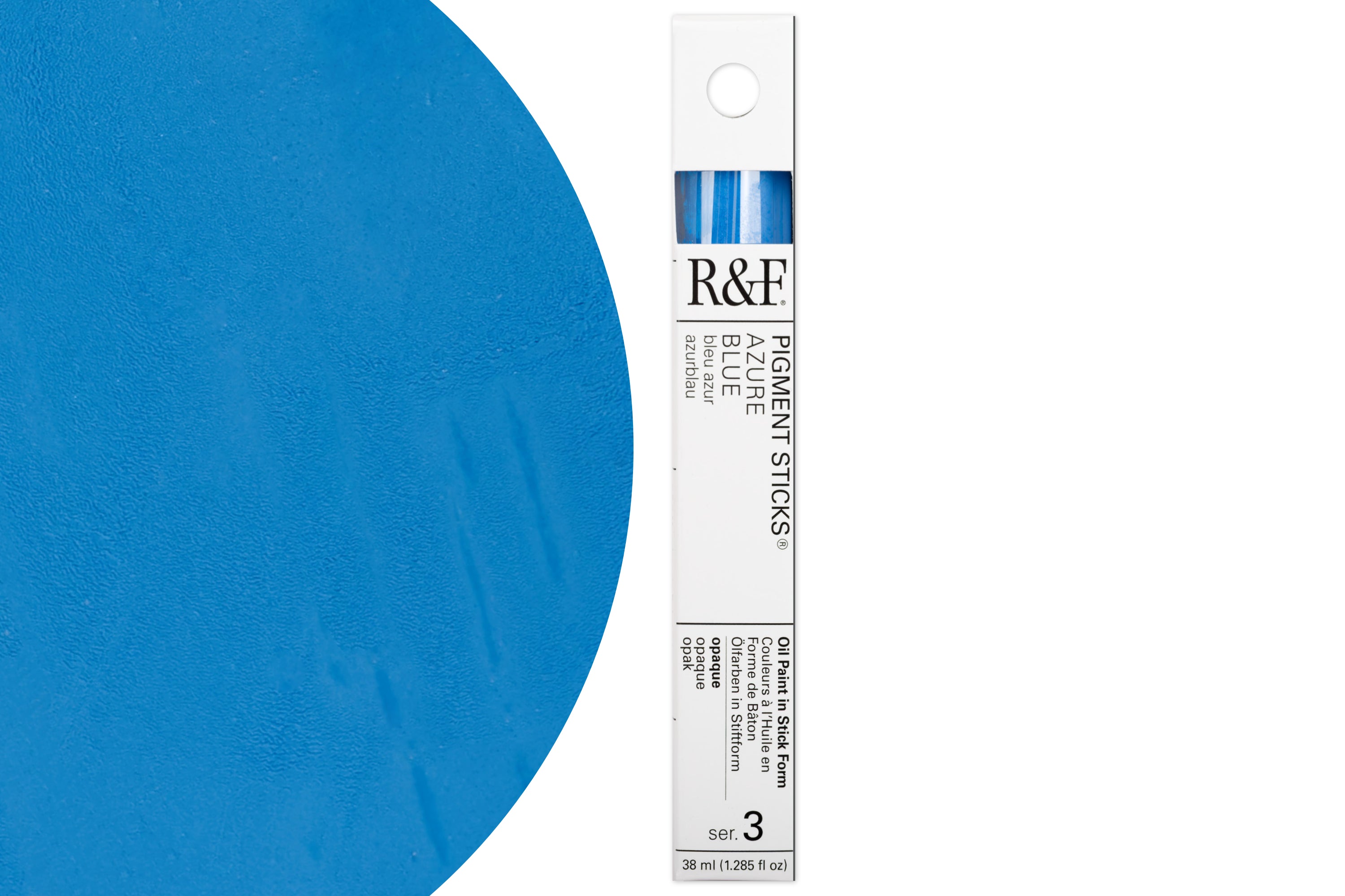 R&F Pigment Stick, Azure Blue, 38 mL