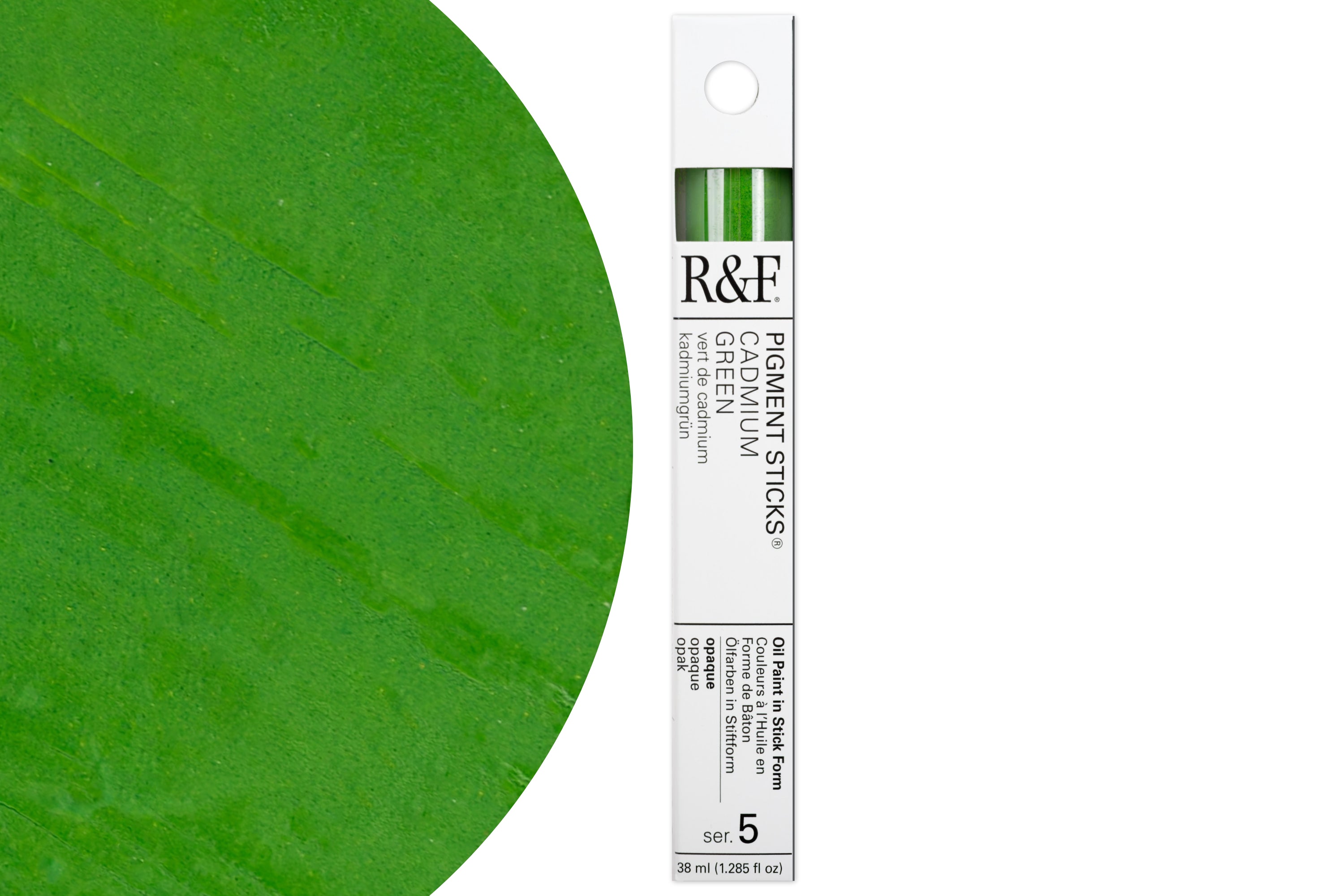 R&F Pigment Stick, Cadmium Green, 38 mL